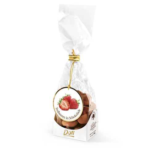 DOTI Erdbeeren in Zartbitterschokolade in Kakao