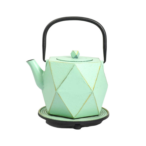 Gusseisen Teekanne Karo Mint Gold 0.8 Liter von Ja-unendlich