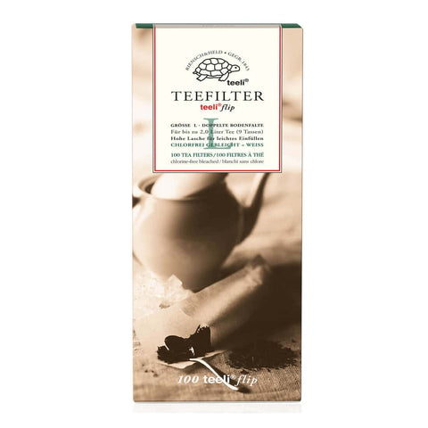 teeli® flip L Teefilter lang aus Papier