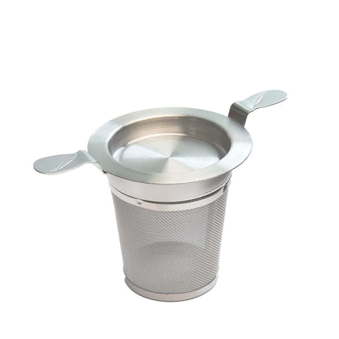 TeaLogic Teesieb mit Doppelgriff und Deckel Edelstahl Größe M