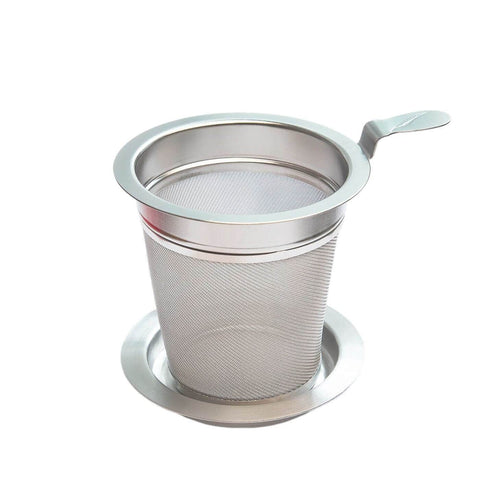 TeaLogic Teesieb mit Griff und Deckel Edelstahl Größe L