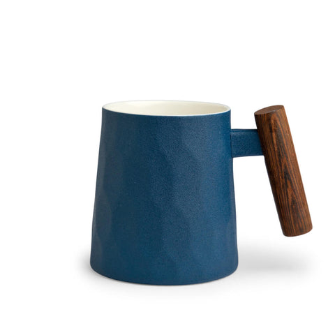 TeaLogic Becher Blu mit Rosenholzgriff und Wabenmuster