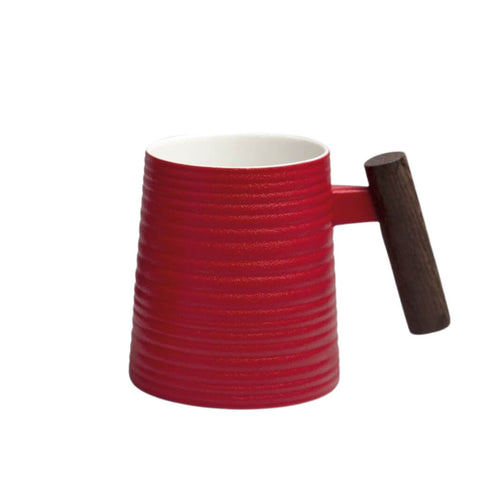 Becher Rouge mit Rosenholzgriff und Rillenmuster