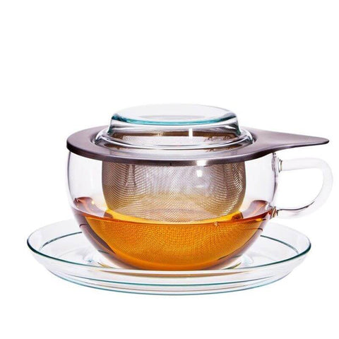 Trendglas Jena Teetasse TeaTime mit Edelstahl-Teesieb