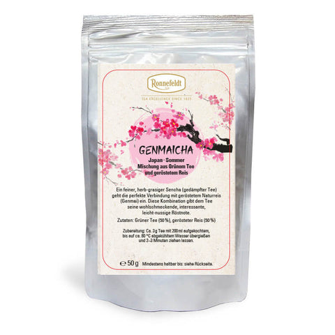 Ronnefeldt Genmaicha Tee – der sogenannte Reistee ist ein japanaischer Grüner Tee mit geröstetem Reis