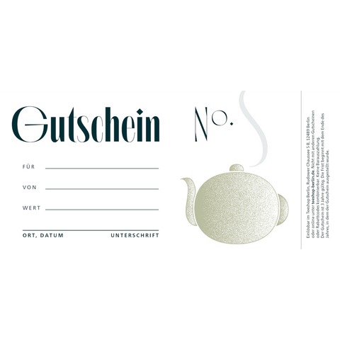Geschenkgutschein »Tee zieht immer«