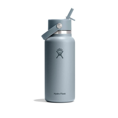 Hydro Flask Wide Mouth with Flex Straw Cap 32 oz (946 ml) in der Farbe SHale Gray