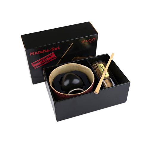 Maoci Matcha Set Akane von Maoci mit Matcha Schale, Matcha Besen, Matcha Besenhalter und Matcha Löffel