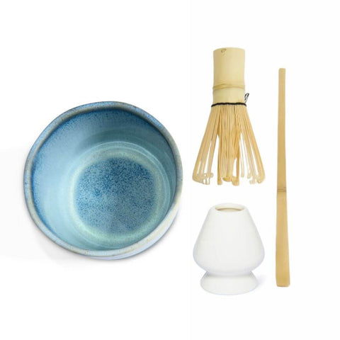 Matcha Set Nagisa von Maoci mit Matcha Schale, Matcha Besen, Matcha Besenhalter und Matcha Löffel