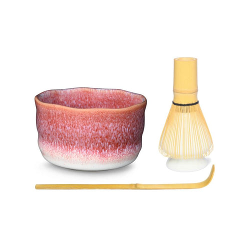 Matcha Set Sango mit Schale, Besen, Besenhalter und Löffel