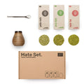 Mate Set von Caámate im Geschenkkarton mit Mate Tee, Erva Mate, Yerba Mate, Bombilla und Mate Becher aus Keramik im Vintage-Look