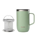 Thermobecher mit Sieb und Deckel von Qwetch in Lindengrün