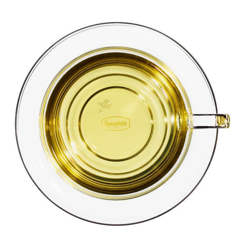 Ronnefeldt 100% Citrus Oolong – aromatisierter Oolong Tee im Teebeutel mit Zitrus-Vanille-Geschmack in Bio-Qualität in der Tasse
