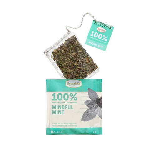 Ronnefeldt 100% Mindful Mint® – Kräutertee (Pfefferminztee) mit Minz-Geschmack in Bio-Qualität im Sachet