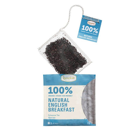 Ronnefeldt 100% Natural English Breakfast – Schwarzer Tee aus Ruanda im Teebeutel in Bio-Qualität im Sachet