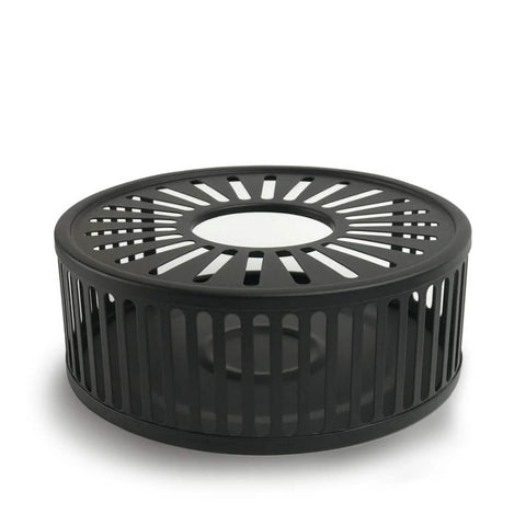 Schwarzes Stövchen Stripes aus Edelstahl von Creano