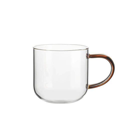 Tasse Coppa Glass 400 ml mit braunem Henkel aus Borosilikatglas von ASA Selection