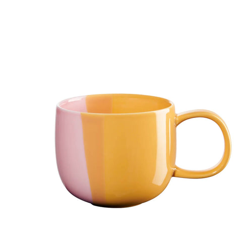 Tasse Joy Passion Fruit Smoothie in Gelb und Rosa aus Porzellan mit einem Fassungsvermögen von 400 ml von ASA Selection