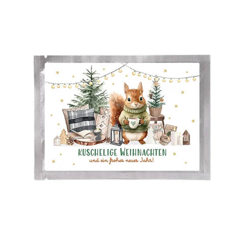 Tee-Postkarte Kuschelige Weihnachten von Tee Maass