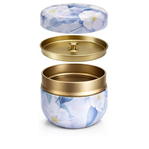 Teedose White Blossom im japanischen Stil (Chazutsu), ideal für Matcha und losen Tee mit einem Fassungsvermögen von 100 g von Goodwei