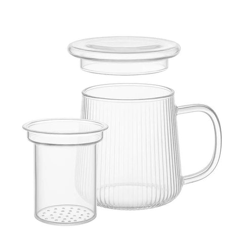 Teeglas Josefine mit Teesieb und Deckel von Goodwei