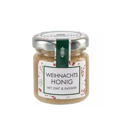 Weihnachtshonig mit Zimt & Ingwer im kleinen Honigglas von L.W.C. Michelsen
