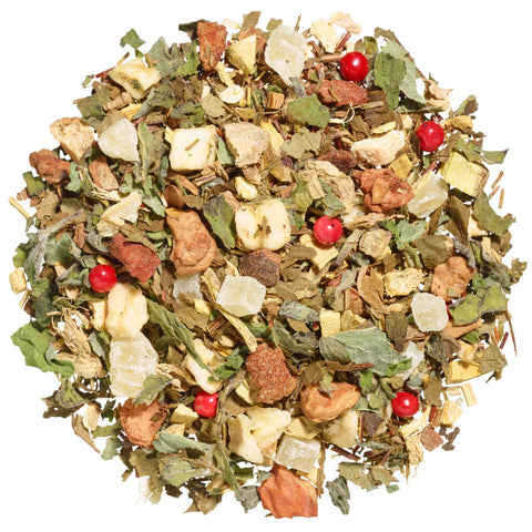 Ronnefeldt Wohlfühlkräuter – loser aromatisierter Kräutertee mit Ingwer und Sahne-Apfel-Geschmack
